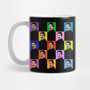 Nikola Tesla Pop Art Tiles Design Mug